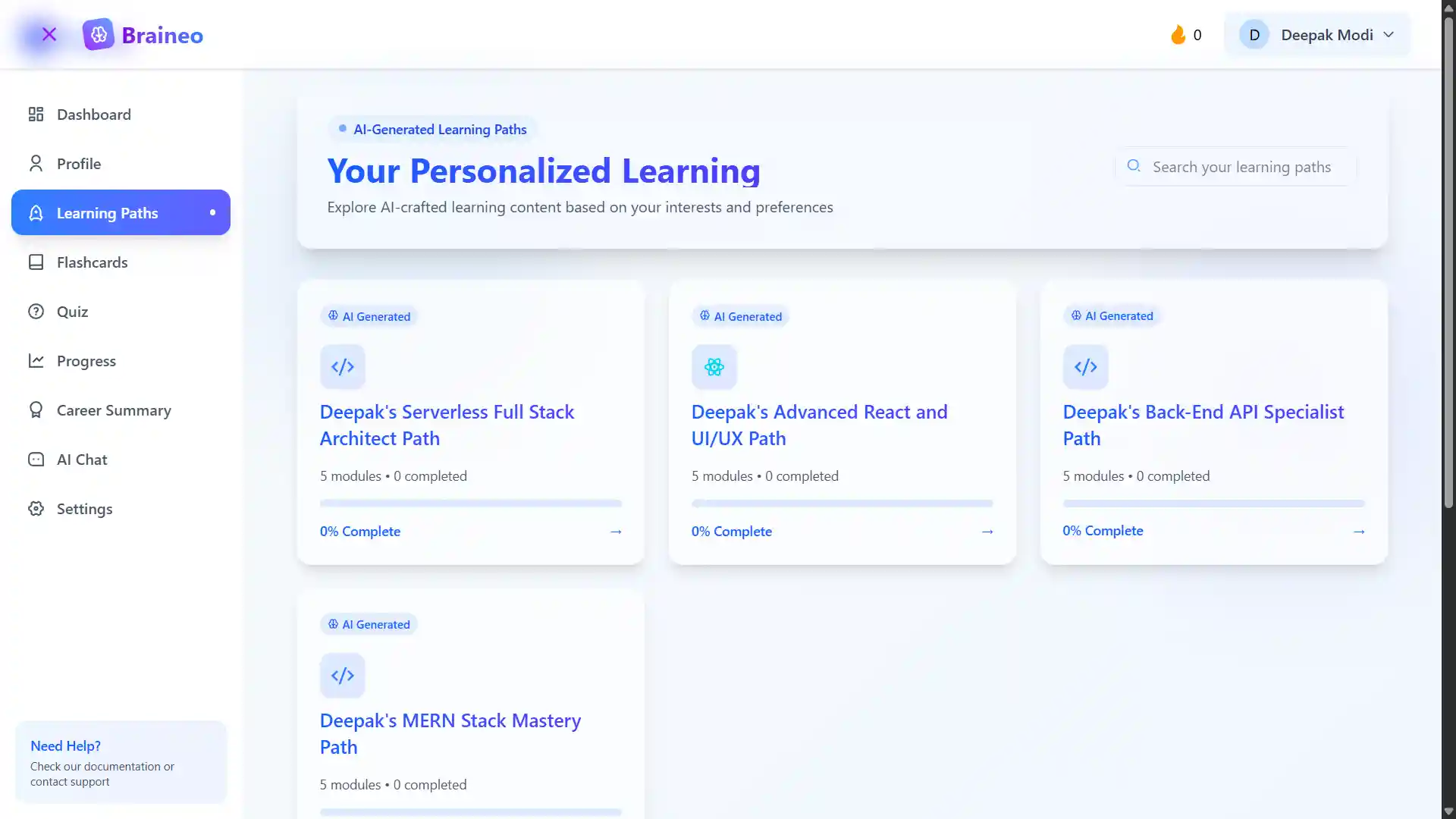 Learning Path Generation