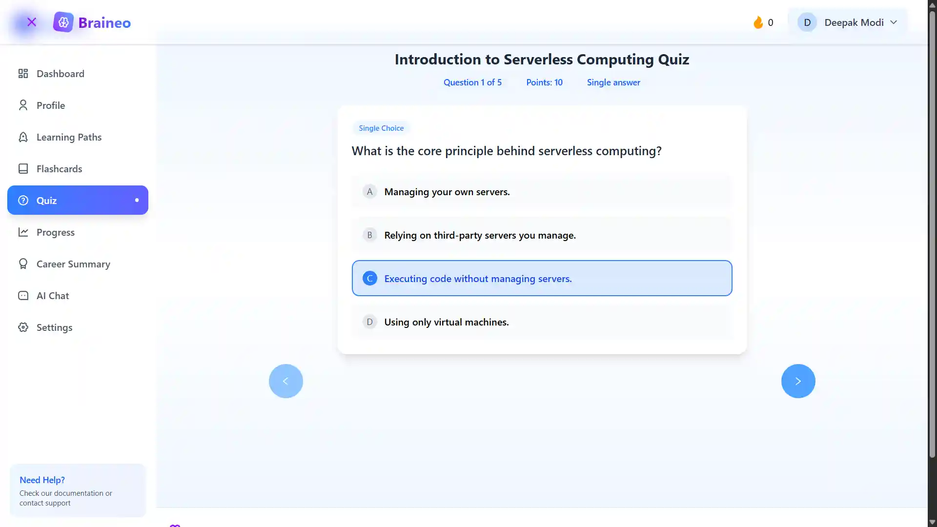 Adaptive Quiz System