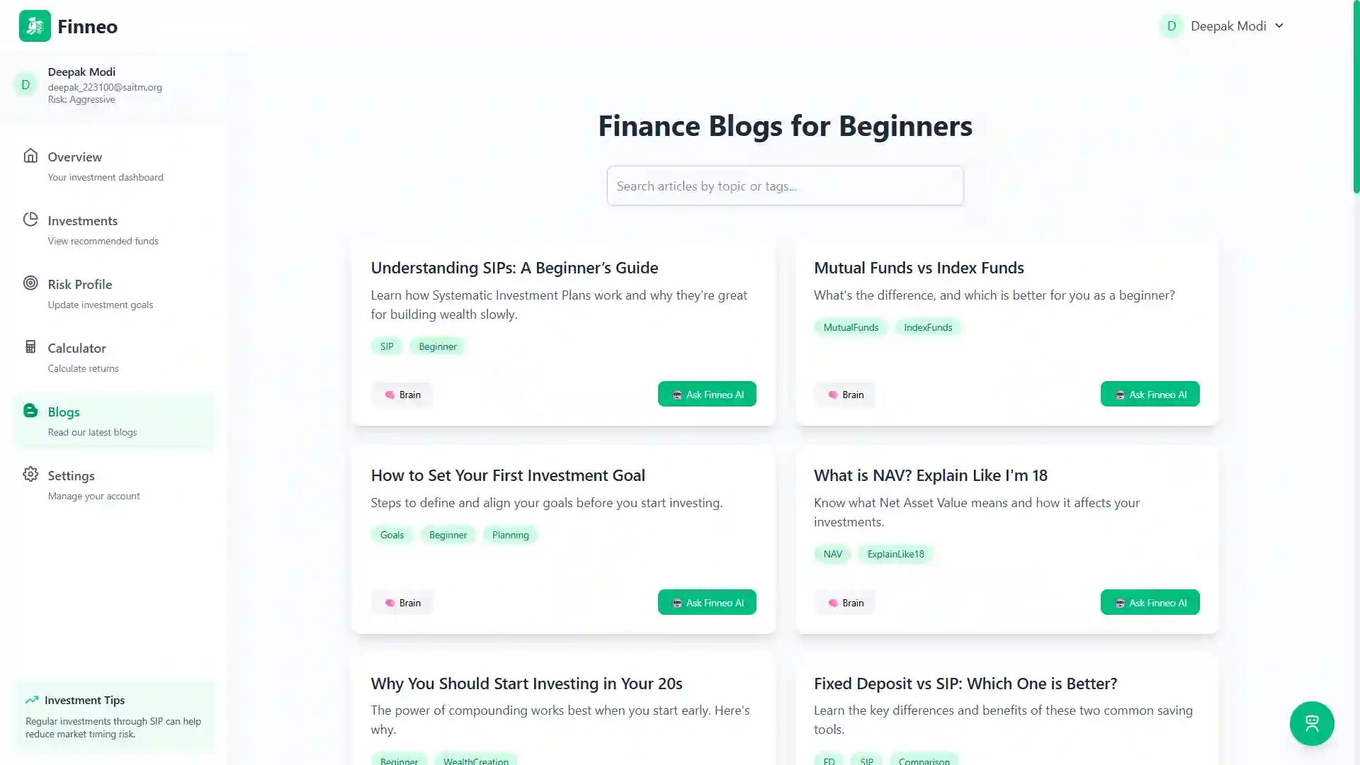 Educational Blog Section