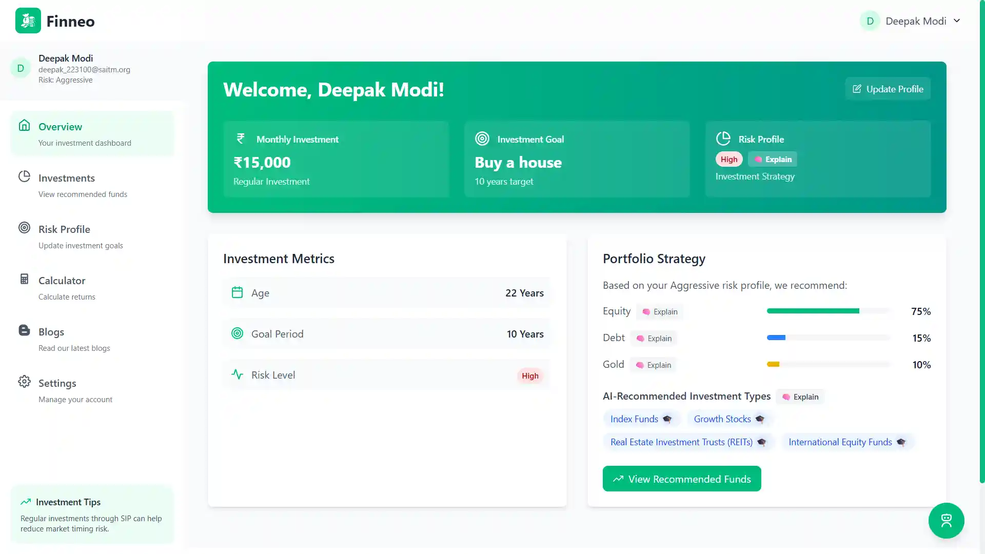 AI Investment Dashboard