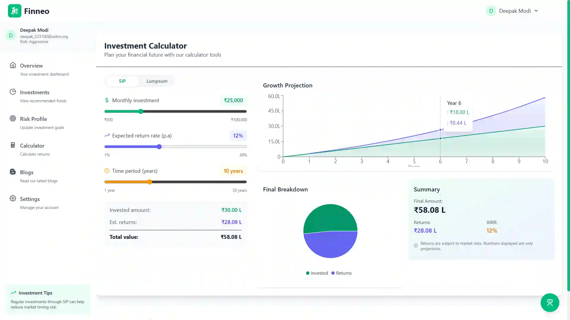 SIP Calculator
