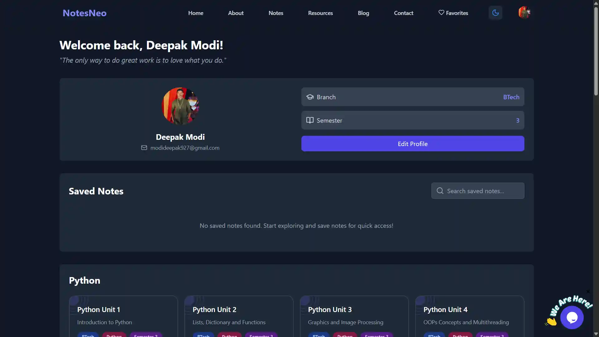 NotesNeo Dashboard
